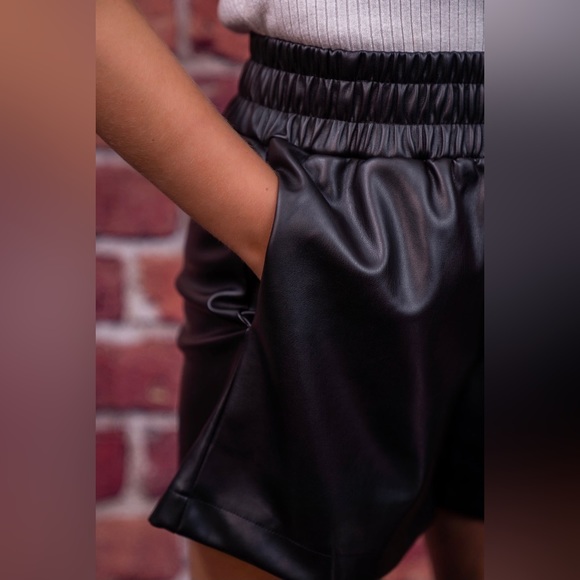 Faux Leather Shorts - Picture 2 of 4